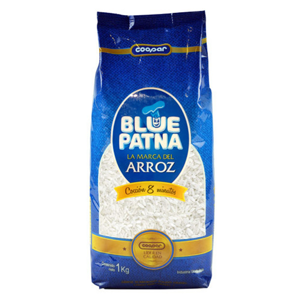 Blue Patna Arroz Blanco White Rice, 1 kg / 35.27 oz