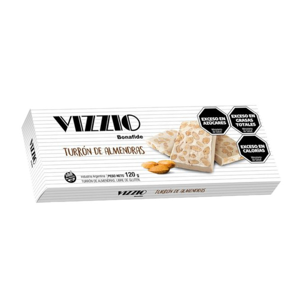 Vizzio Turrón de Almendras Almond Nougat - Gluten-free, 120 g/ 4.23 oz