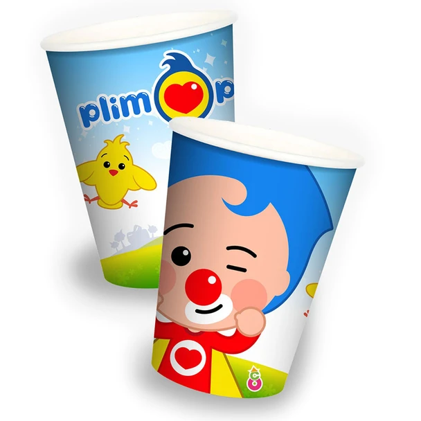 Plim Plim Paper Cups 10-Piece Party Paper Cups Paper Cup for Water, Juice, Coffee or Tea (8 pieces)