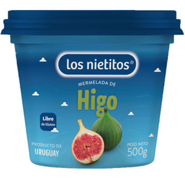 Los Nietitos Mermelada de Higo Classic Fig Jam, 500 g / 17.63