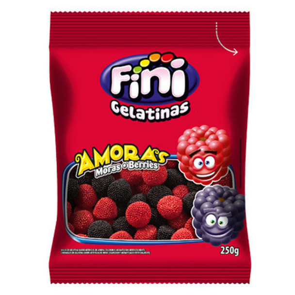 Fini Amoras Gomita Sabor Mora Gummies Blackberry Flavor, 250 g / 8.81 oz