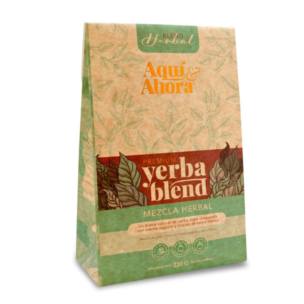 Aquí & Ahora  Mezcla Herbal Mate - Herbal Blend White Sage & Mint Egypt, 220 g / 7.76 oz 