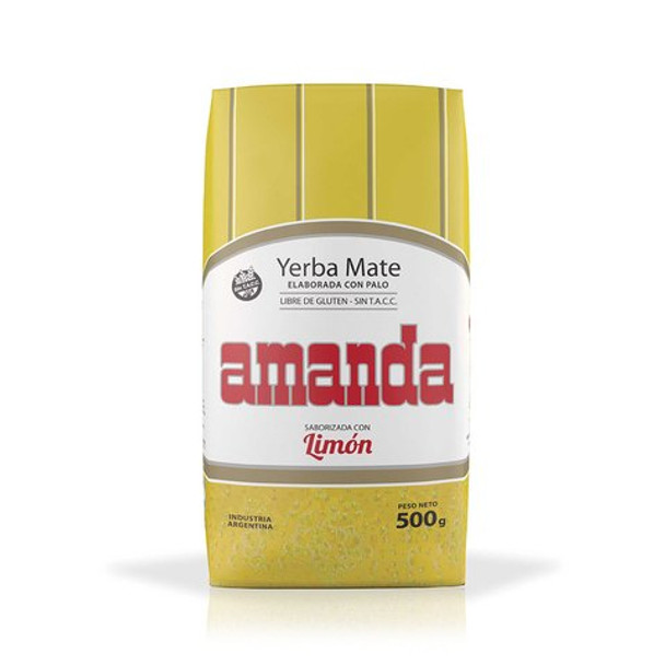 Amanda Yerba Mate Limón Composed with Herbs Made with Lemon Flavoring, 500 g / 17.63 oz