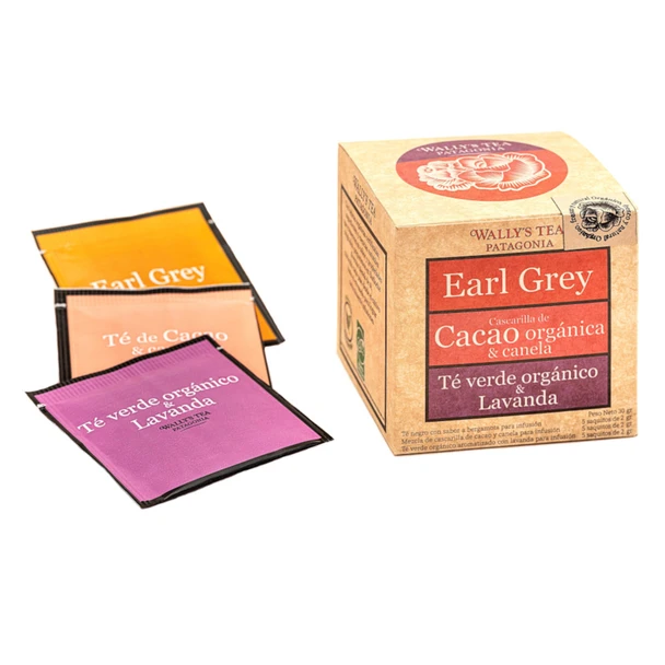 Wally's Tea Patagonia Nahuel Huapi Organic Tea Bags Mixed Box (15 tea bags)