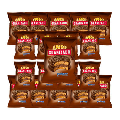 Portezuelo Oro Granizado Alfajor Negro Con Mousse Alfajor Negro With Chocolate Mousse, 45 g / 1.58 oz (box of 18 units)