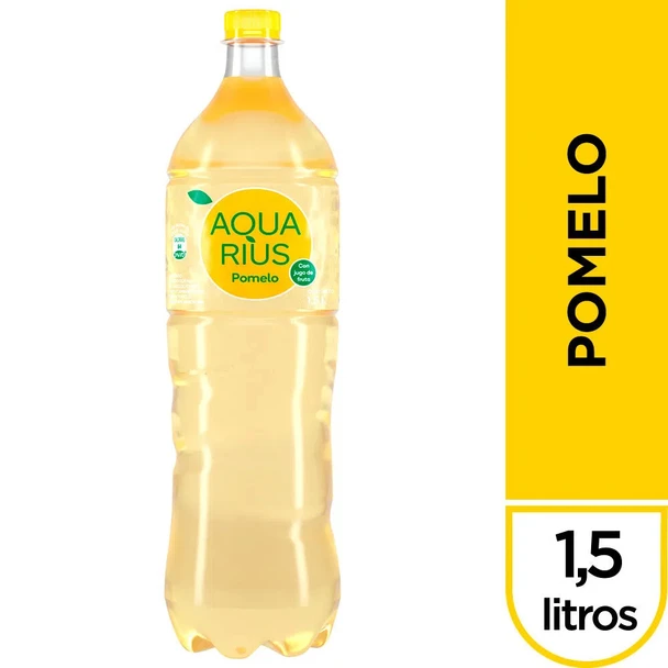 Aquarius Pomelo Flavored Water with Grapefruit-Flavored Fruit Juice, 1.5 l / 50.72 oz