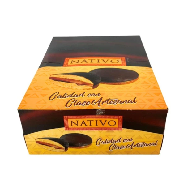 Nativo Alfajor Yo-Yo Artisan Chocolate Filled with Dulce de Leche, 40 g / 1.41 oz (box of 4)