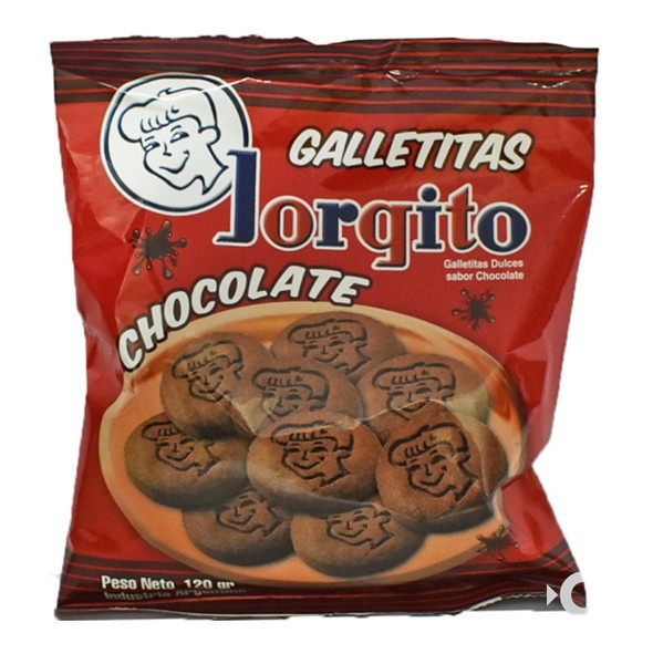 Jorgito Bizcochitos Chocolate Biscuits, 120 g / 4.2 oz bag (pack of 3)