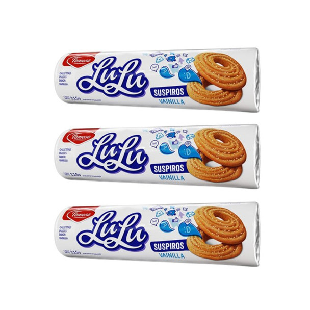Famosa Lulú Suspiros Vanilla Cookies, 115 g / 4.05 oz (pack of 3)