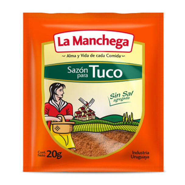 La Manchega Sazón Sin Sal para Tuco Sazón Without Salt for Tuco, 20 g / 0.70 oz (pack de 3)