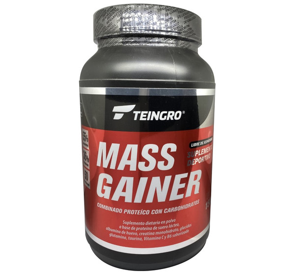 Teingro Suplementos  Mass Gainer Carbohidratos Carbohydrates & Proteins with Creatine Chocolate and Vanilla Flavor, 1.5 kg / 3.3 lb