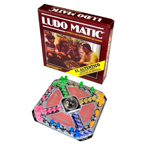 Ludo Matic Juego De Mesa Original Old Classic Vintage Strategy Board Game Ludo Parcheesi (Spanish)