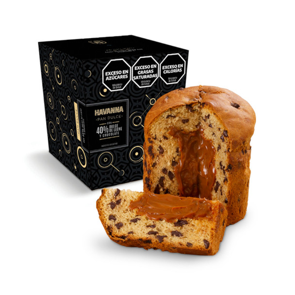 Havanna Pan Dulce 40% Dulce de Leche con Chocolate Panettone Christmas Cake Chocolate & Dulce de Leche, 1 kg / 35.27 oz