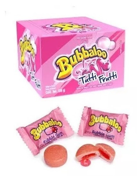 Bubbaloo Chicle Globo Tutti-Frutti Bubblegum, 300 g / 10.6 oz (box of 60)