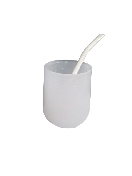 Plastic Glitter Mate with "Bombilla" Straw Included Mate Vía Láctea con Brillos Glitter 