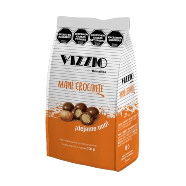 Vizzio by Bonafide Crunchy Peanut with Milk Chocolate Coating, 100 g / 3.52 oz