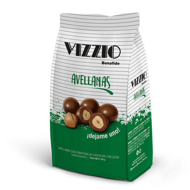 Vizzio by Bonafide Hazelnut with Milk Chocolate Coating, 100 g / 3.52 oz