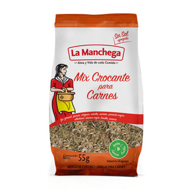 La Manchega  Mix Crocante para Carnes Crispy Mix for Meat, 25 g / 0.88 oz (pack de 3)