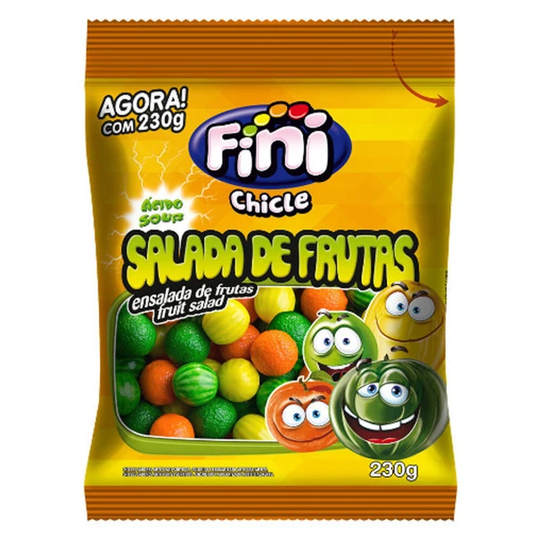Fini Chicles Redondos Sabor Frutal Fruit Flavored Chewing Gum, 230 g / 8.11 oz