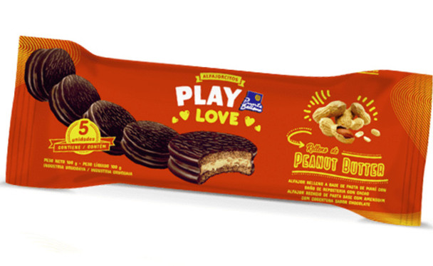 Punta Ballena Mini Play Love Alfajorcitos Milk Chocolate Mini Alfajores, 100 g / 3.52 oz (5 units)