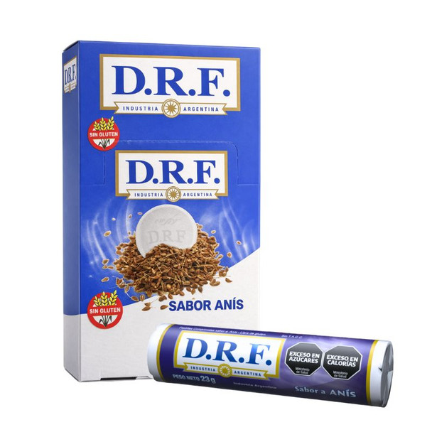 DRF Pastillas Anís Candy Pills Anise Flavor, 23 g / 0.8 oz (box of 12)