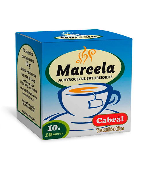 Cabral Té Marcela Antiespasmódico Antispasmodic Marcela Tea (box of 10 bags)