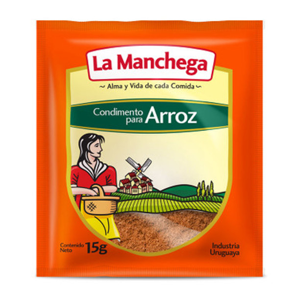 La Manchega  Condimento sin Sal para Arroz Salt-free Seasoning for Rice, 15 g / 0.52 oz (pack of 3)