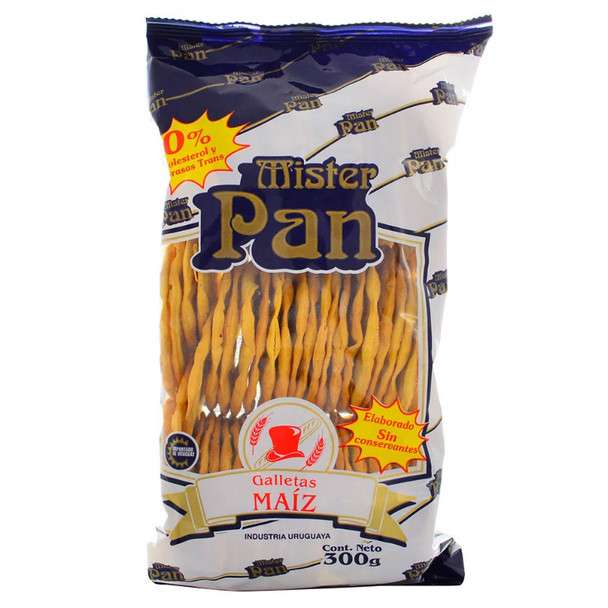 Mister Pan Galletas de Harina de Maíz sin Conservantes Preservative-Free Cornmeal Cookies, 300 g / 10.58 oz