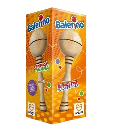 Balerino Balero de Madera Emboca y Gana Juego Wooden Catch Ball Game Cup & Ball Vintage Game