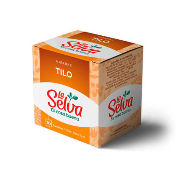La Selva Linden Tea Bags Infusion Té sabor Tilo from Uruguay, 10 g / 0.35 oz (box of 10 bags)