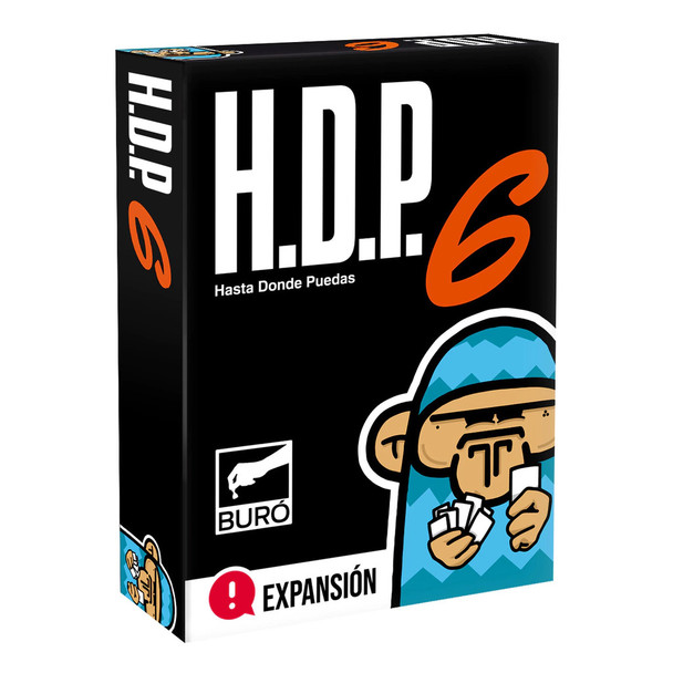 H.D.P Hasta Donde Puedas 6 Expansion Humor Board Game with Cards Ideal for Parties Expansión 6 by Buró (Spanish)