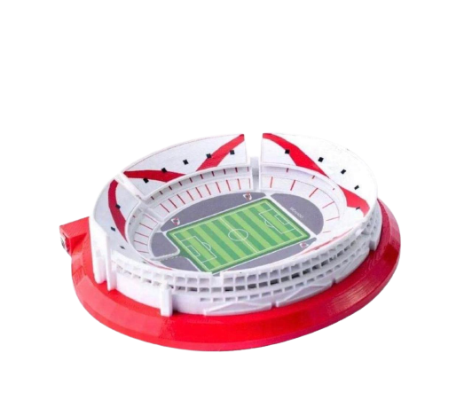 River Plate 3D Stadium "Monumental" Ornament with LED Lights, 14.5 cm x 17 cm x 4.5 cm