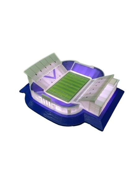 Vélez Sarsfield 3D Stadium Ornament with LED Lights, 20 cm x 20 cm x 6 cm