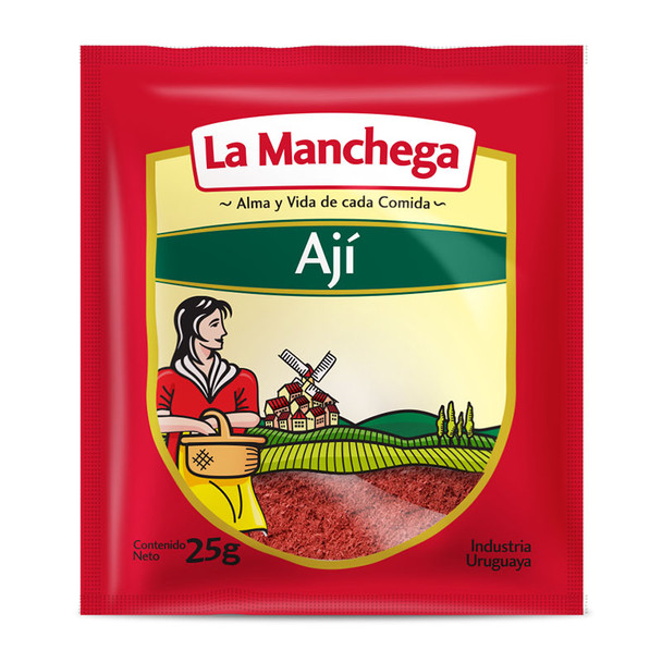 La Manchega Ground Chili Pepper Seasoning Ají Molido Condimento Ají, 25 g / 0.88 oz (pack de 3)
