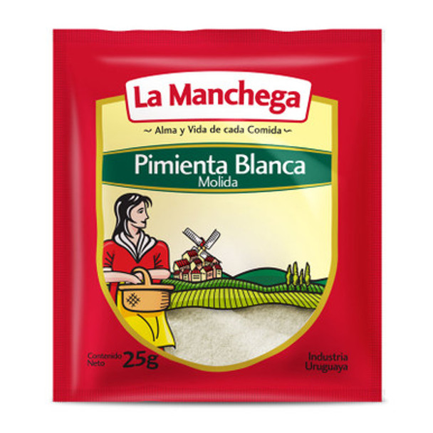La Manchega Ground White Pepper Pimienta Blanca Molida, 25 g / 0.88 oz (pack de 3)