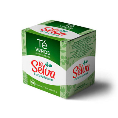 La Selva Green Tea Bags Infusion from Uruguay Té sabor Té Verde, 10 g / 0.35 oz (box of 10 bags)