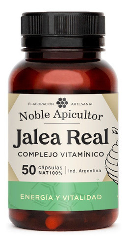 Noble Apicultor Capsules Royal Jelly Vitamin Complex Complejo Vitamínico Natural Jalea Real (50 capsules)