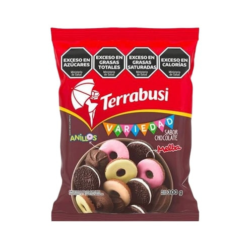 Galletitas Terrabusi Variedad Sabor Chocolate Assorted Cookies Melba Anillos & More, 300 g / 10.5 oz bag