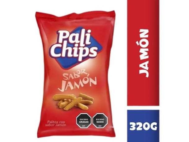 Pali Chips Snack Sticks Ham Flavor Palitos Sabor Jamón, 320 g / 10.58 oz