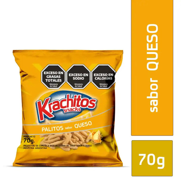 Krachitos Palitos Salados Queso Cheese Flavored Snack, 70 g / 2.4 oz 