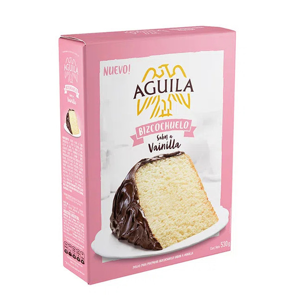 Águila Bizcochuelo Sabor Vainilla Powder Ready To Make Vanilla Sponge Cake, 530 g / 18.69 oz