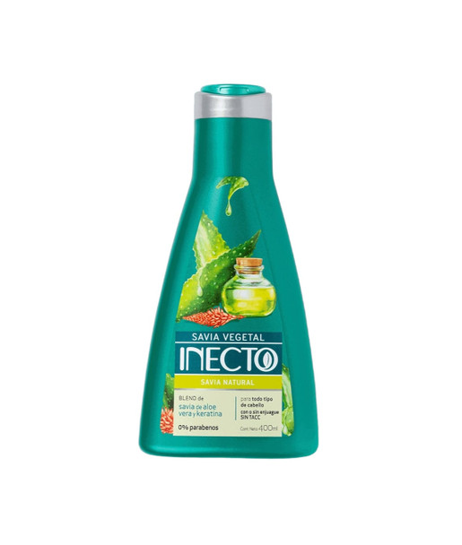 Inecto Vegetable Sap Aloe Vera & Matcha Sap Blend for All Hair Types Savia Vegetal Natural, 400 ml / 13.52 fl oz