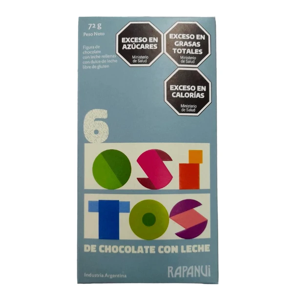Rapanui Chocolate Bears Filled with Dulce de Leche Ositos de Chocolate con Dulce de Leche, 72 g / 2.53 oz (box of 6)