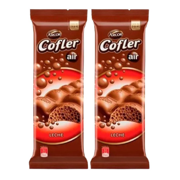 Cofler Air Chocolate Con Leche Aireado Airy Milk Chocolate Bar, 100 g / 3.52 oz ea (pack of 2 bars)