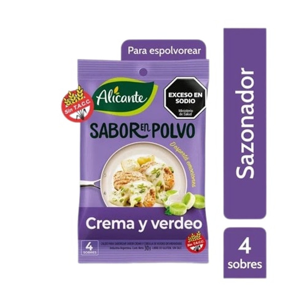 Alicante Cream & Verdeo Powder Flavor Sabor En Polvo Crema & Verdeo, 30 g / 1.05 oz ea (pack of 3)