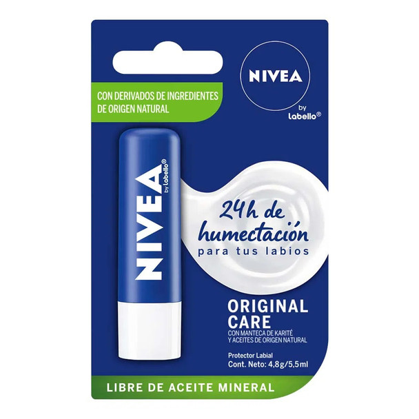 Nivea Original Care with Shea Butter & Natural Oil Protector Labial, 4.8 g / 0.16 oz