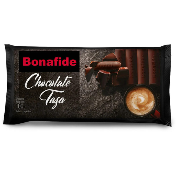 Bonafide Dark Chocolate Bar Cooking Hot Milk Submarino/Remo, 100 g / 3.52 oz bar