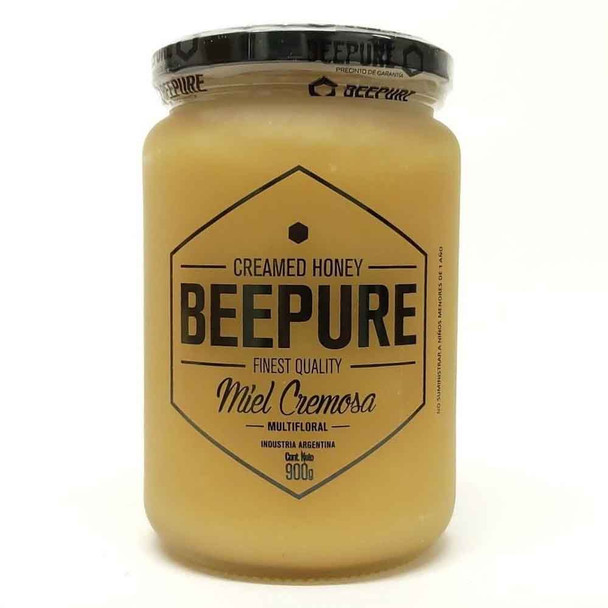 Beepure Creamed Honey Finest Quality Miel Cremosa Multifloral, 900 g / 31.74 oz