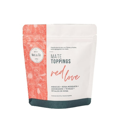 Mate & Co Mate Toppings Red Love - Blend of Red Tea with Flowers & Fruits for Your Mate, 90 g / 3.17 oz