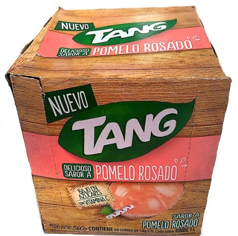 Jugo Tang Pomelo Rosado Powdered Juice Pink Grapefruit Flavor, 18 g /  0.63 oz (box of 20)